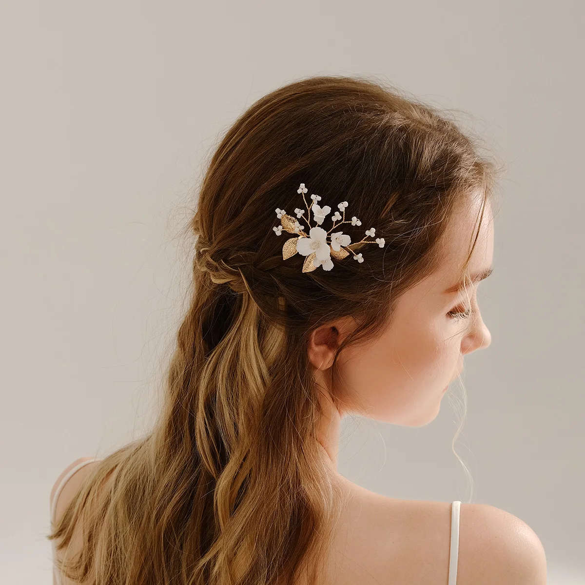 Frauen Blume Haarnadel Stick Hochzeit Braut Kristall Perle Haarnadel U Förmigen Haar Clip Barrettes Haar Zubehör Großhandel – Detail 22