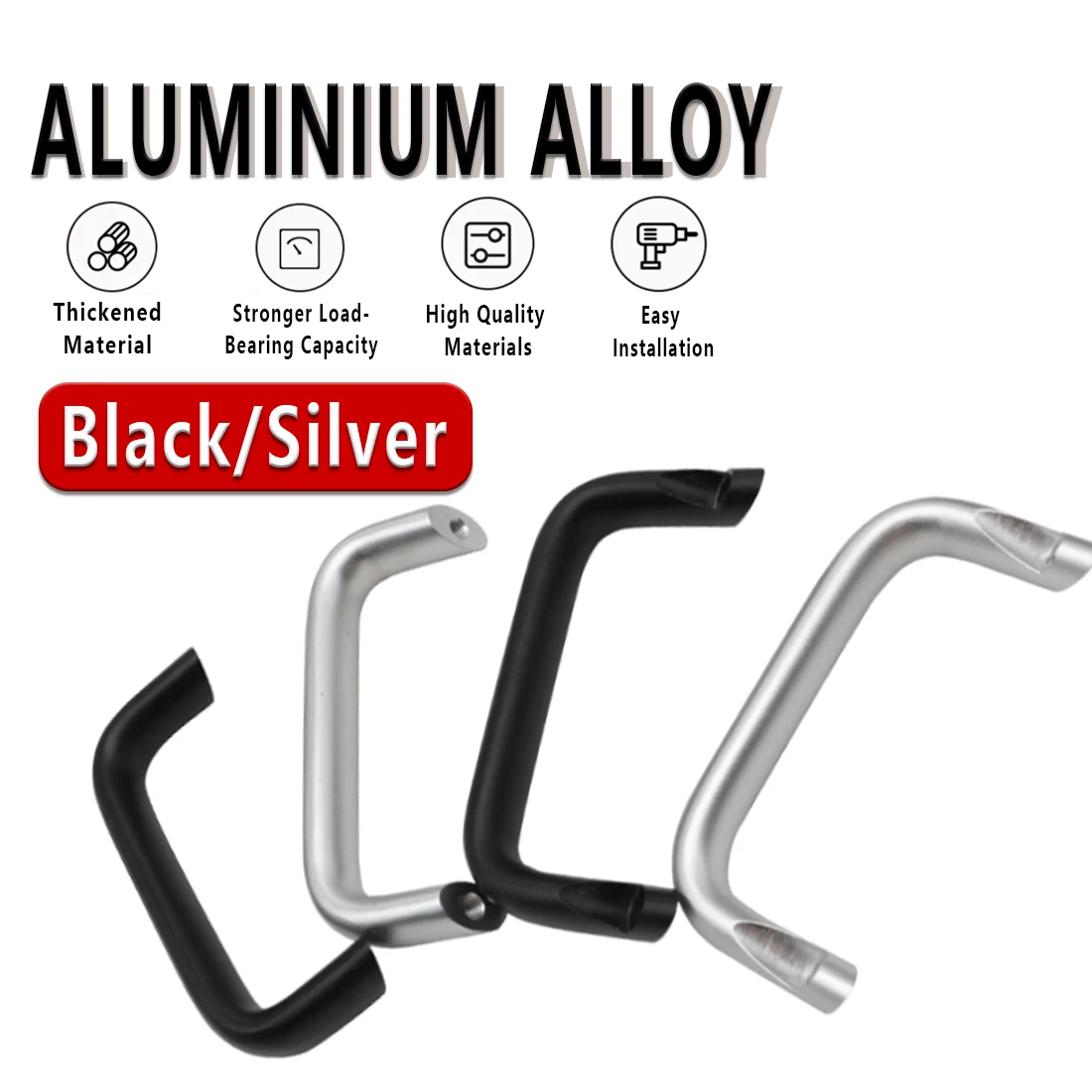 

Tilt handle aluminum alloy D-shaped handle 112/128/160mm cabinet wardrobe door handle home decoration furniture handle hardware