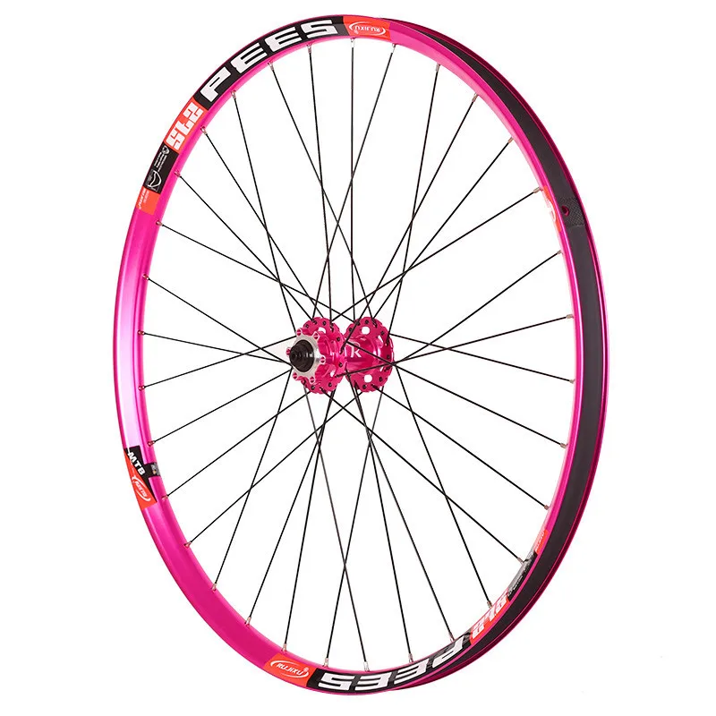 Rose Pink RUJIXU Hub pure hand-woven 29/27.5/26 mountain bike wheel set 120 sound