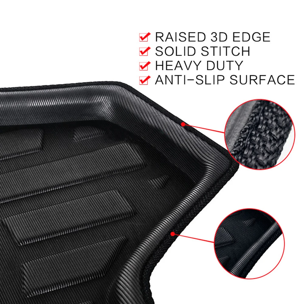 Car Special Rear Trunk Mat for Ford Focus 3 MK3 Hatchback 2011~2019 Tray Waterproof Luggage Rug Pad Space Liner Cover Accessorie