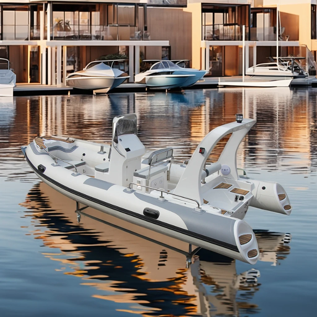 19ft Glasvezel RIB Boot RIB580C Motor Orca/Hypalon/PVC Opblaasbare Stijve Romp Vissen RIB Boot Divers' Outdoor