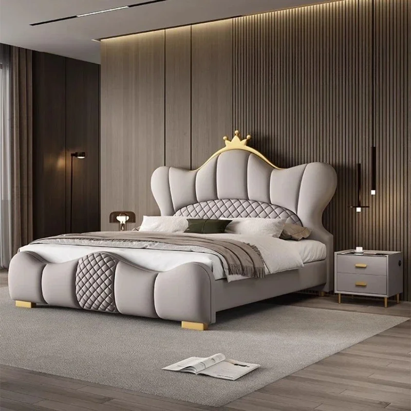 R Pink Double Princess Bed Aesthetics Design Quality Design European Wedding Bed High End Fashionable Create Cama Casal Furnitur