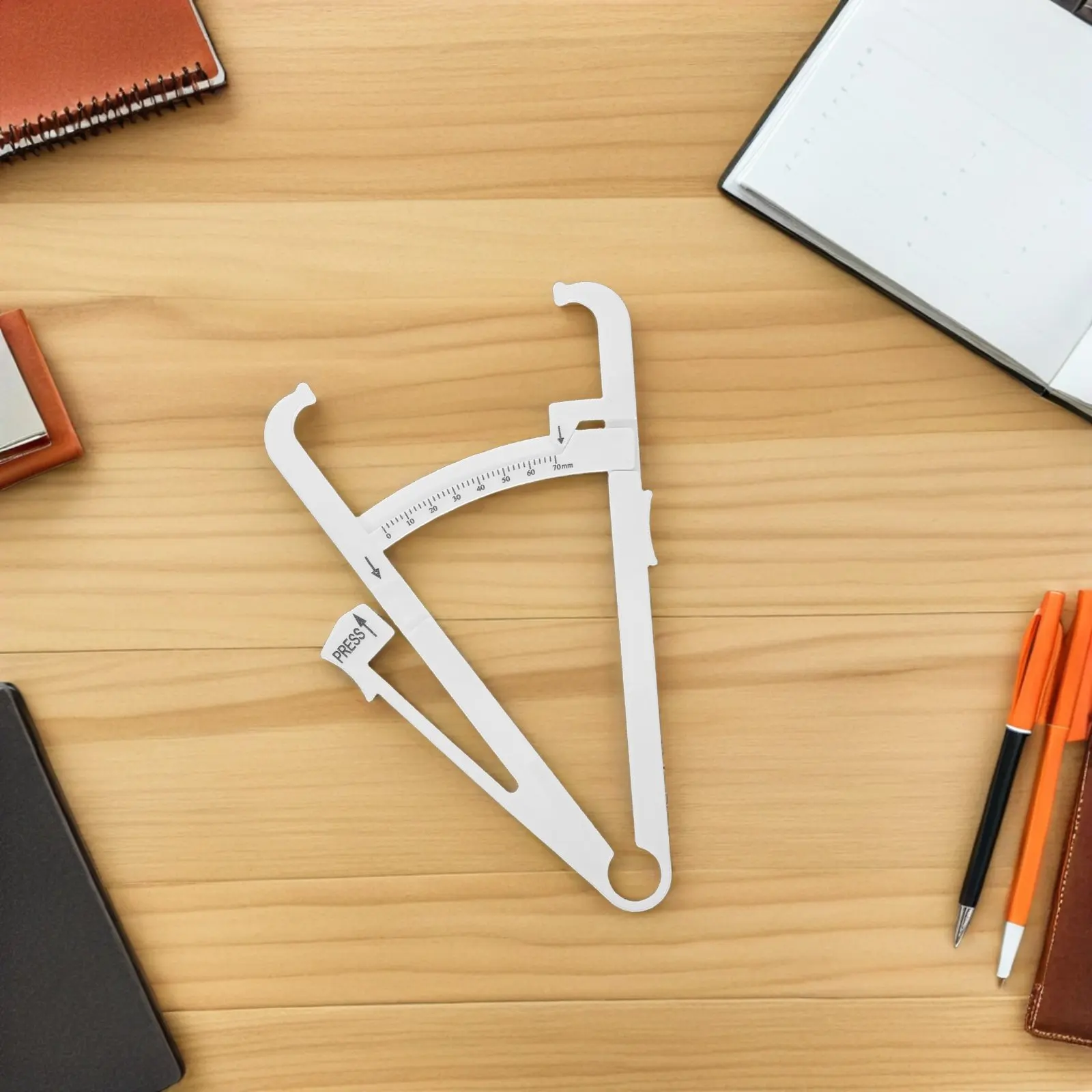 

Body Fat Caliper White Accurate Reliable Measuring Clamp Easy Use Body Fat Tester Analyzer Skinfold Thickness Gauge