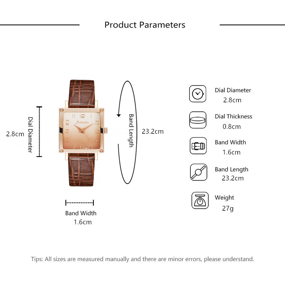 ผู้หญิงแฟชั่นสแควร์นาฬิกา Minimalist สไตล์สุภาพสตรีหนังสีดำนาฬิกาข้อมือ Casual หญิงนาฬิกาควอตซ์ Relojes Para Mujer