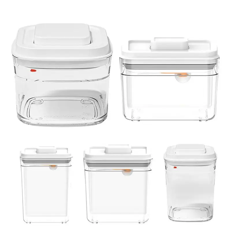 Square Food Storage Containers With Lids Lightweight Cereal Preservation Storage Box Multifunctional Airtight Food orgnaizers