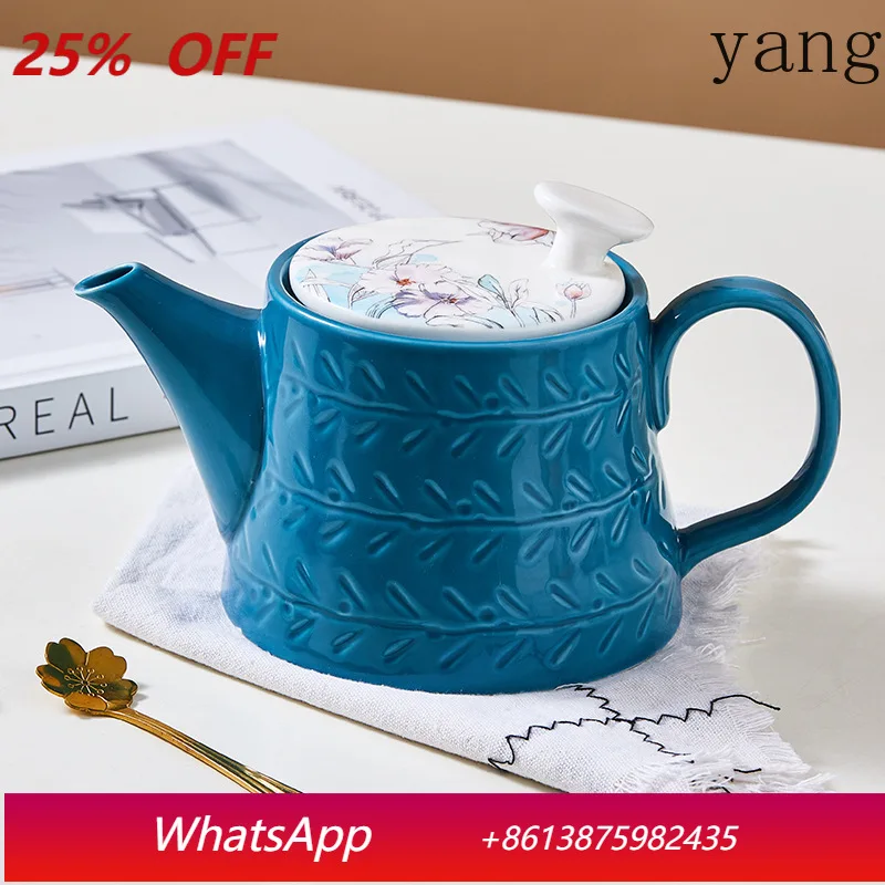 

LMM kettle ceramic afternoon tea tea set high-end exquisite flower teapot