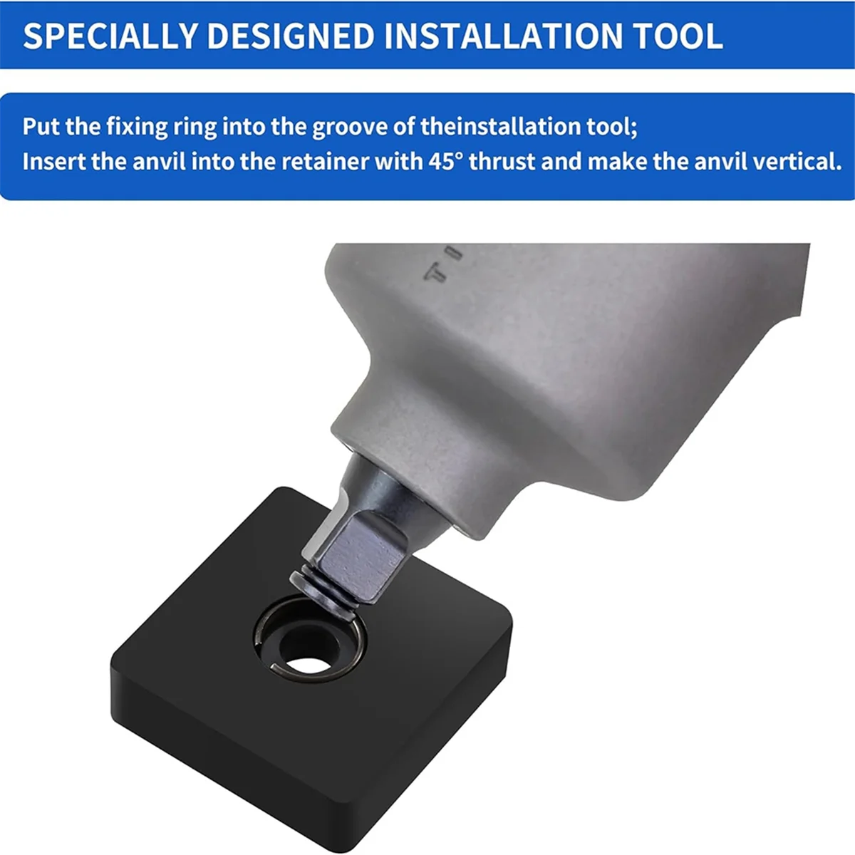 Clipe de anel de retenção de impacto BOFO de 1/2 polegadas e 3/8 polegadas com anel de vedação para chaves de impacto elétricas ou pneumáticas Milwaukee