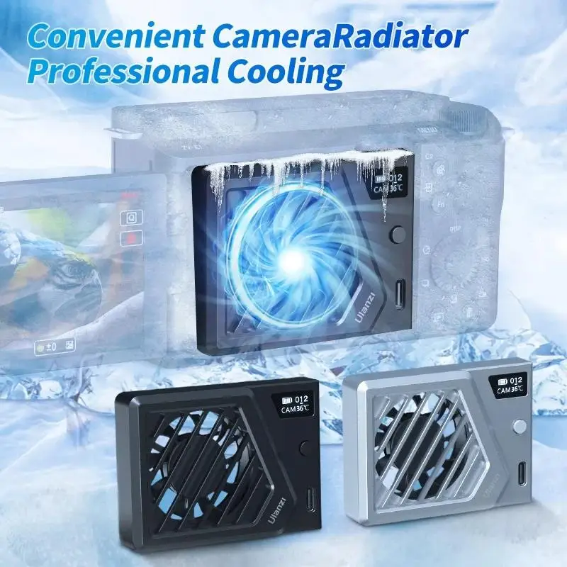 

Ulanzi CA25 Camera Cooling Fan For Sony ZV-E1 Canon R8 FUJIFILM XS10 Nikon Z30 Camera cooling System Radiator Kit Heat Sink