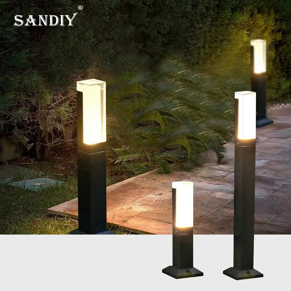 Modern Lawn Lamp Outdoor Waterproof Simple Garden Aisle Lawn Lamp Outdoor Villa Courtyard Landscape Community Street Light