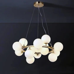 Modern LED Bubble Chandelier Living Room Dinging Room Table Pendant Light Hotel Restaurant Hall Light for Room Decor Lustre