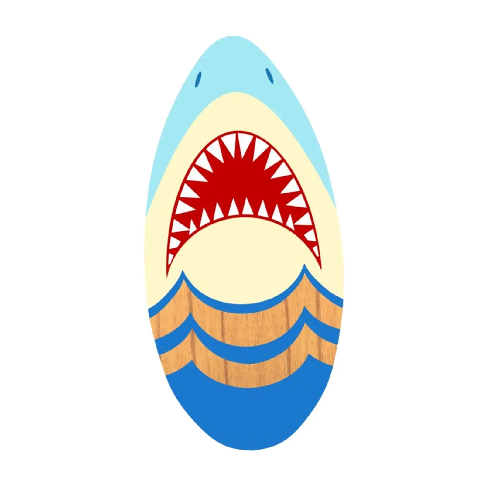 Small Surfboard Wooden Skimboard for Kids Adults Gloss Coated Sand Board for Beach Standing