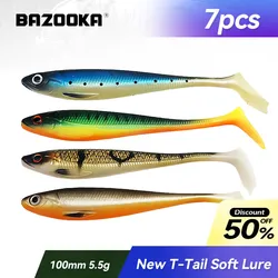 Bazooka-señuelo de Pesca suave, cebo de silicona, hundimiento, Shad Shiner, Duck Swimbait, Wobblers, carpa, gusano, lubina, paleta, Lucio, Jigging, Invierno