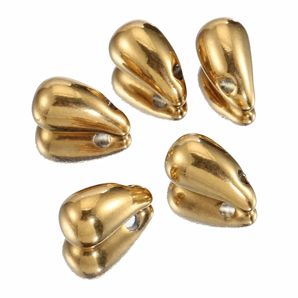 10pcs Stainless Steel Waterdrop Charms Pendants for Earrings Necklace Jewelry Making DIY Supplies Necklace Bulk Wholesale