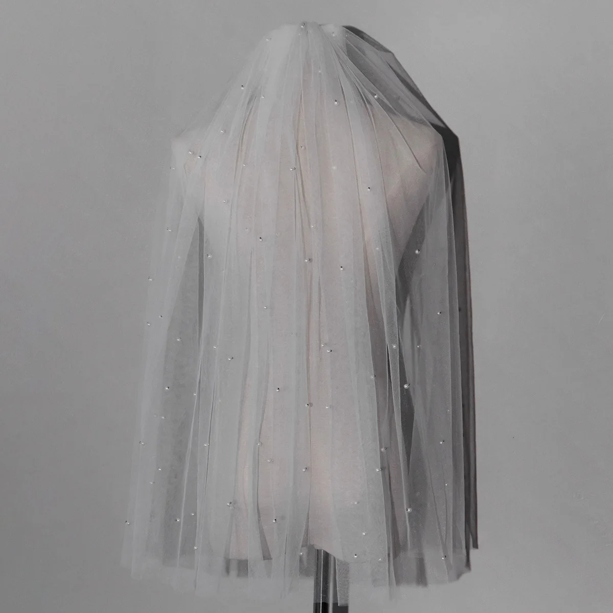 2PK/مجموعة أزياء الحجاب الزفاف الأبيض مع رسالة عقال لؤلؤ فاخر شال الحجاب أغطية الرأس اكسسوارات الشعر العروس هيرباند للنساء