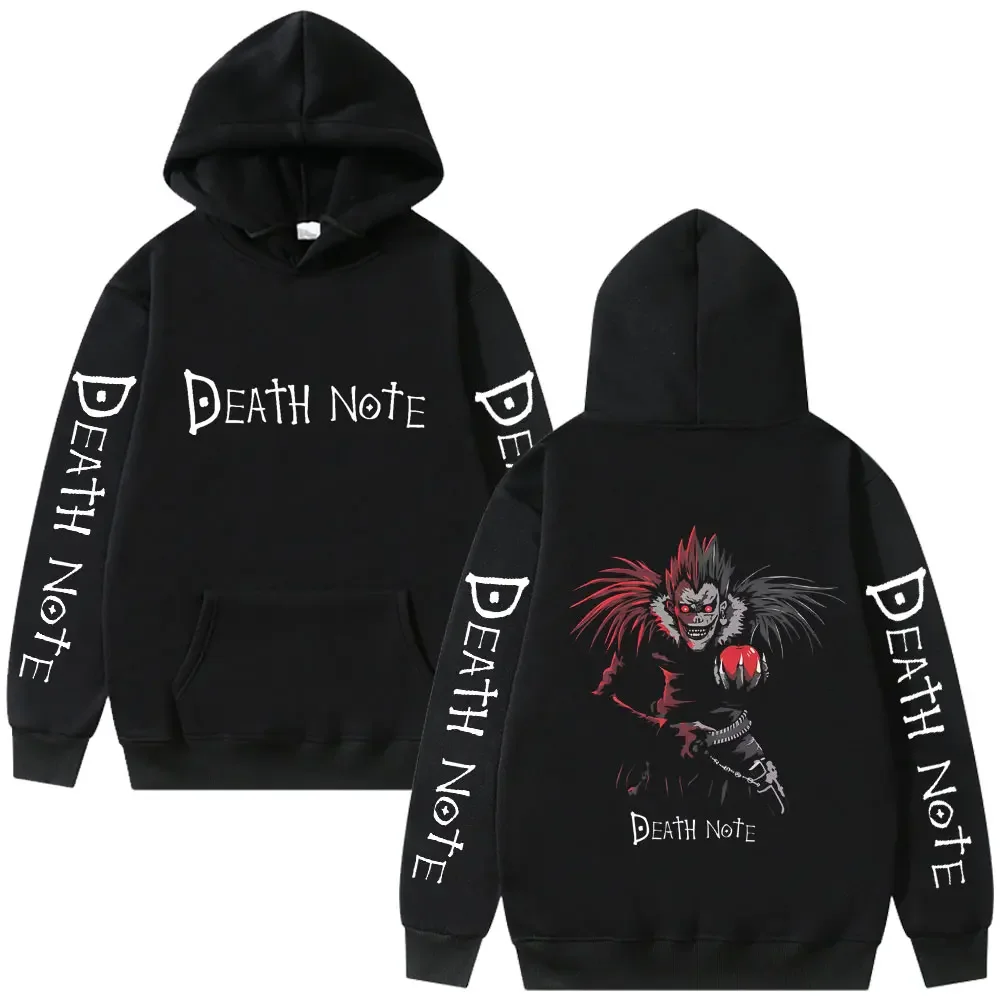 Y2K Anime Death Note Ryuk Grafik Hoodie Männer Frauen Kleidung Mode Vintage Übergroßen Sweatshirt männer Cartoon Manga Merch Hoodi – Detail 2