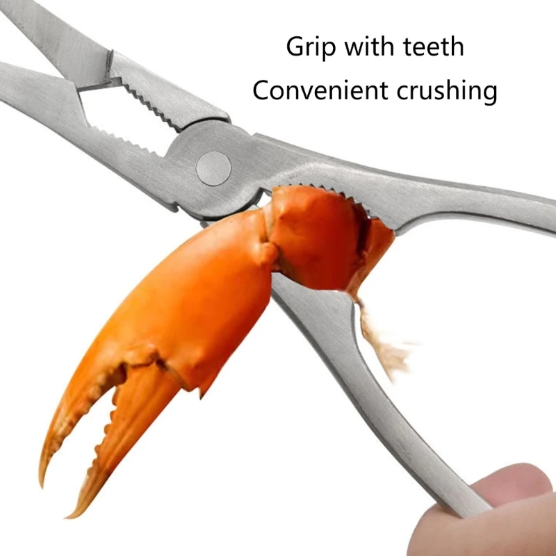 ipiip 1PC strumento per frutti mare in acciaio inossidabile pinze per stripping Crabb cucina Crabb Shrimp Peer