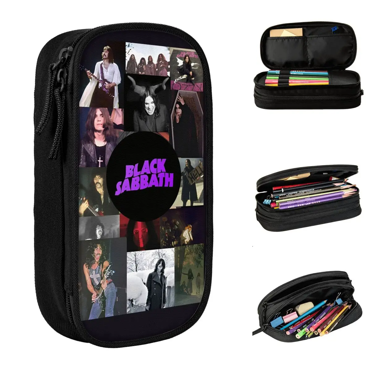 

Pencil Case Black Sabbath And Ozzy Osbourne Band Pencil Box Back To The Beginning School Pencil Cases Canvas School Supplies