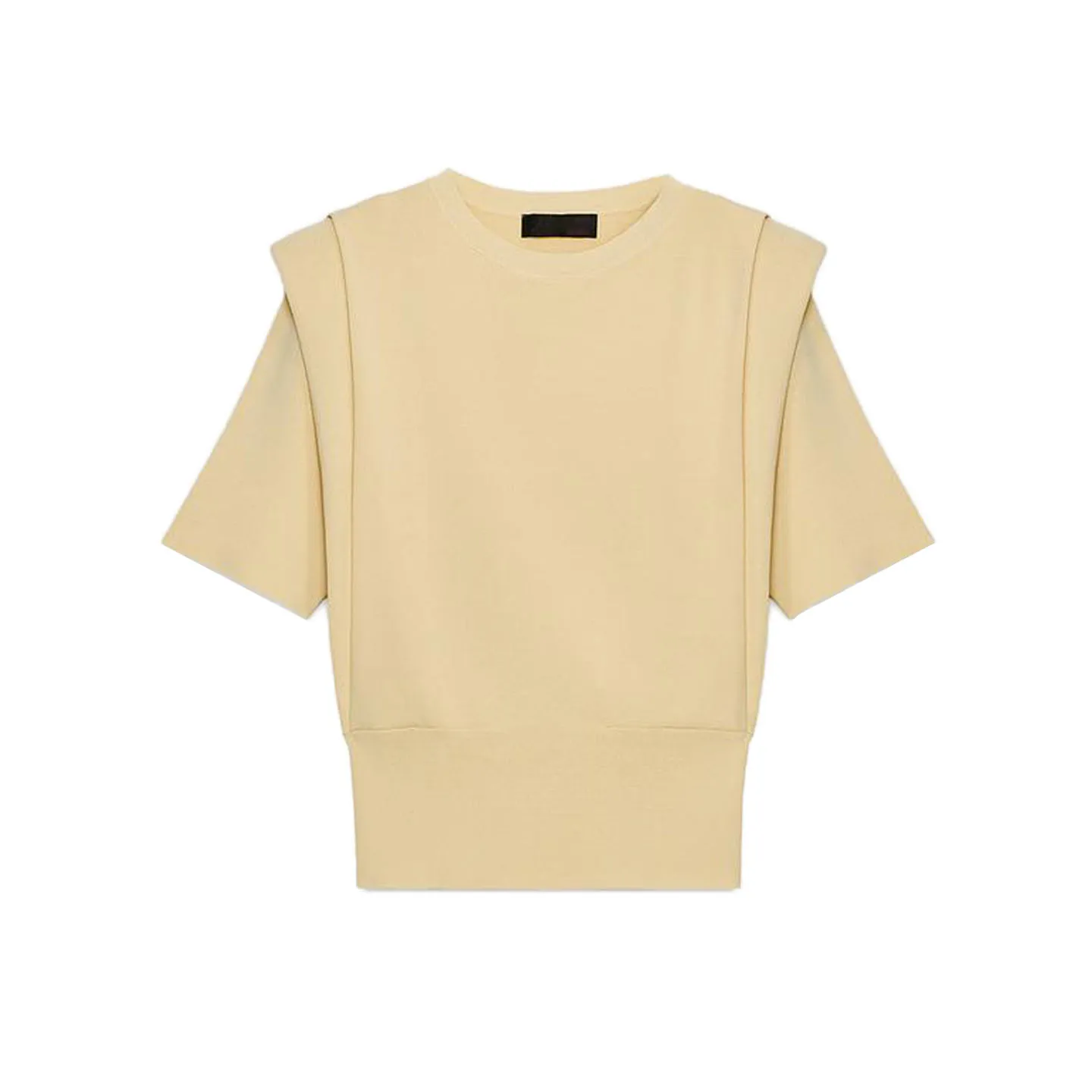 Women's Knitted ort Sve round Ne Pullover Polyester Fiber Casual Loose Fit New Autumn Faion Decorative Pleating