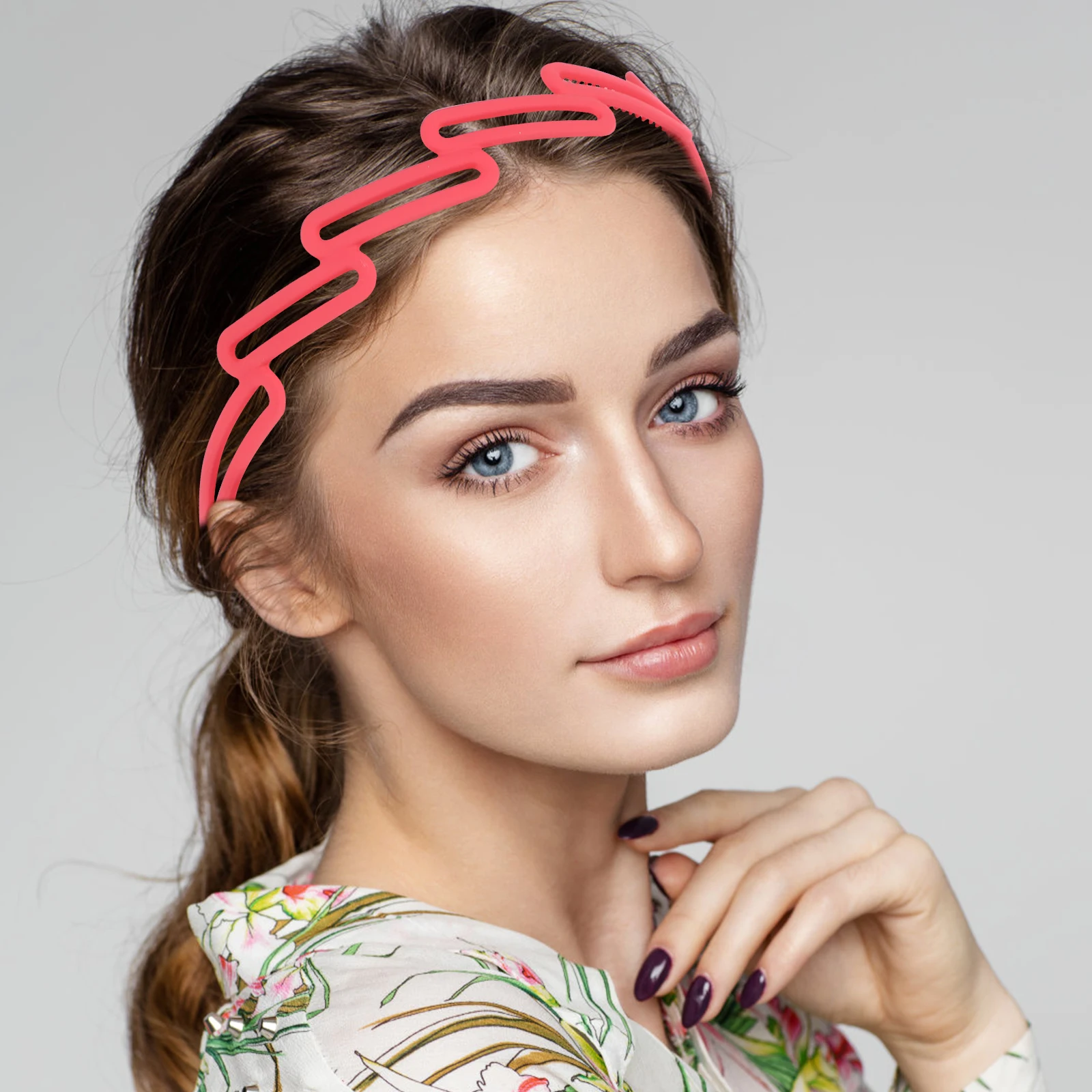 

6Pcs Frosted Headb Women Plastic FaceWashing Hairb Girls Simple HairDecoration Wedding Party Banquet Yoga HairAccessories