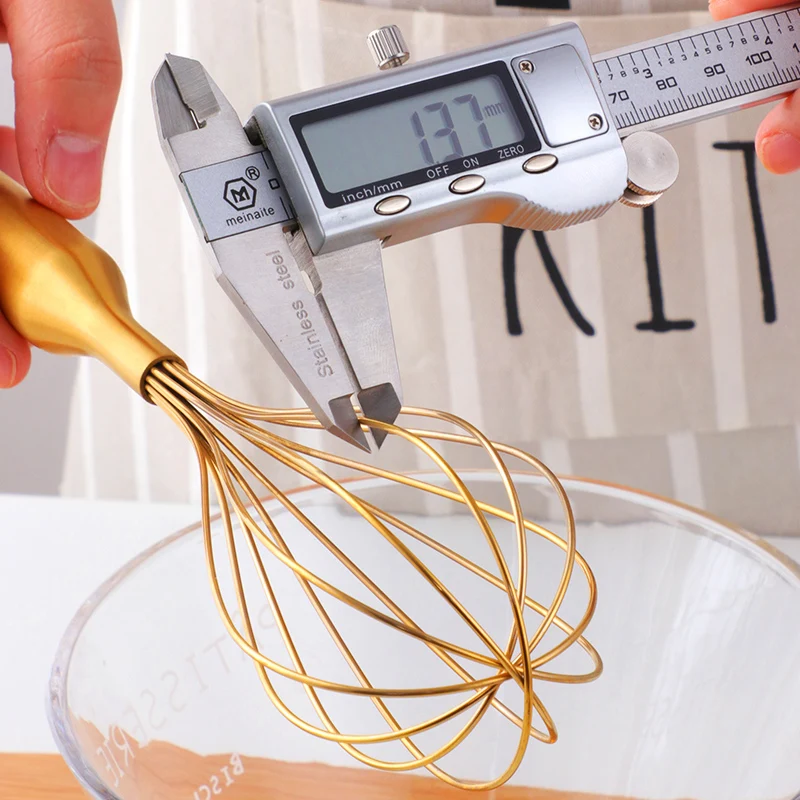 Stainless Steel Egg Stirrer Golden Flour Beater Upgrade Kitchen Utensils Hand Whisk Mixer for Eggs Multifunction Cooking Tool