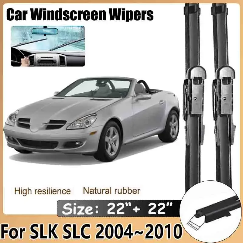 

Car Wiper Blades For Mercedes Benz SLK SLC Class R171 2004~2010 Rubber Strip Wipe Cleaning Brushe Protect Windshield Accessories