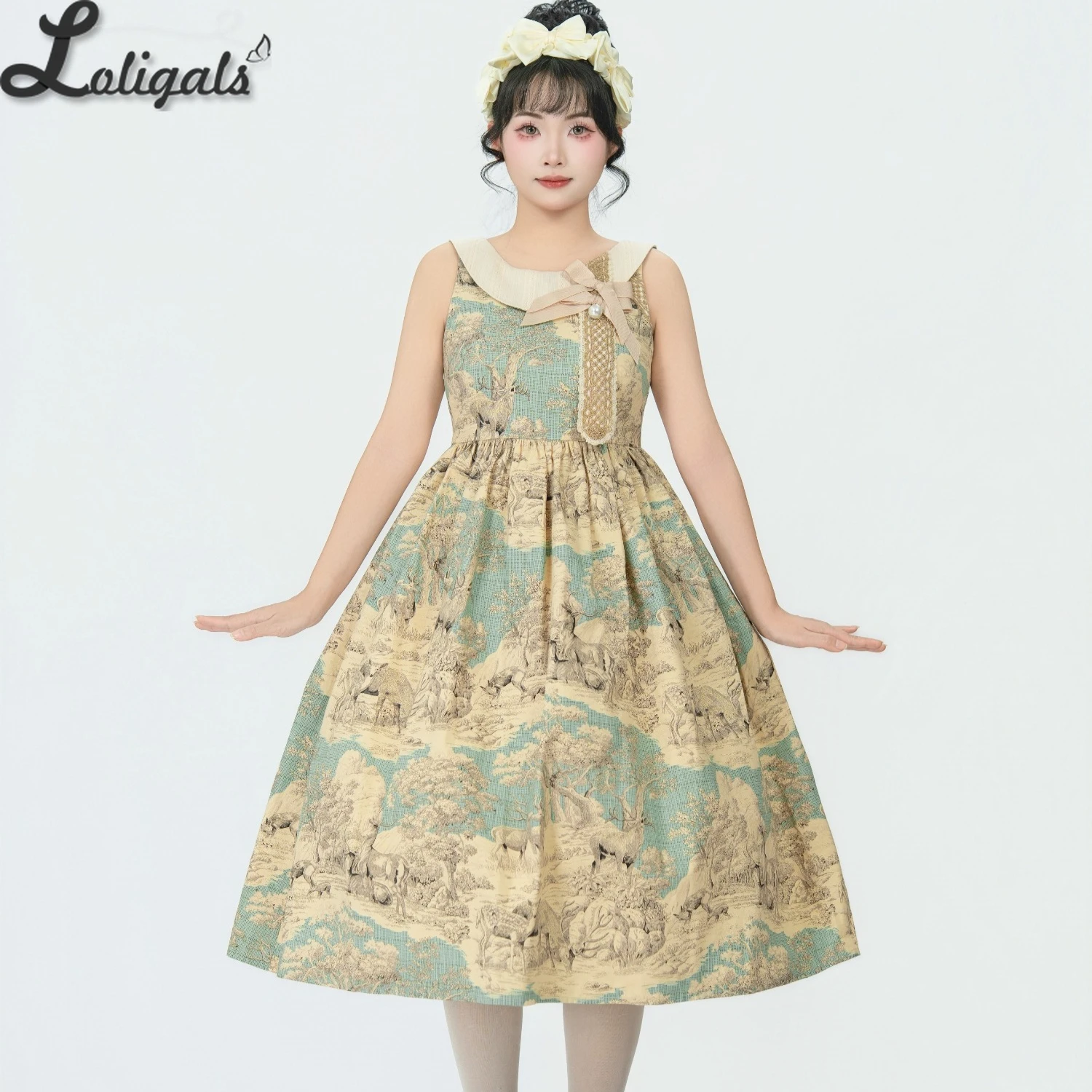 

Classic Lolita Dress Long JSK Casual Daily Dress ~ Winter Hunting Series by Magic Tea Party