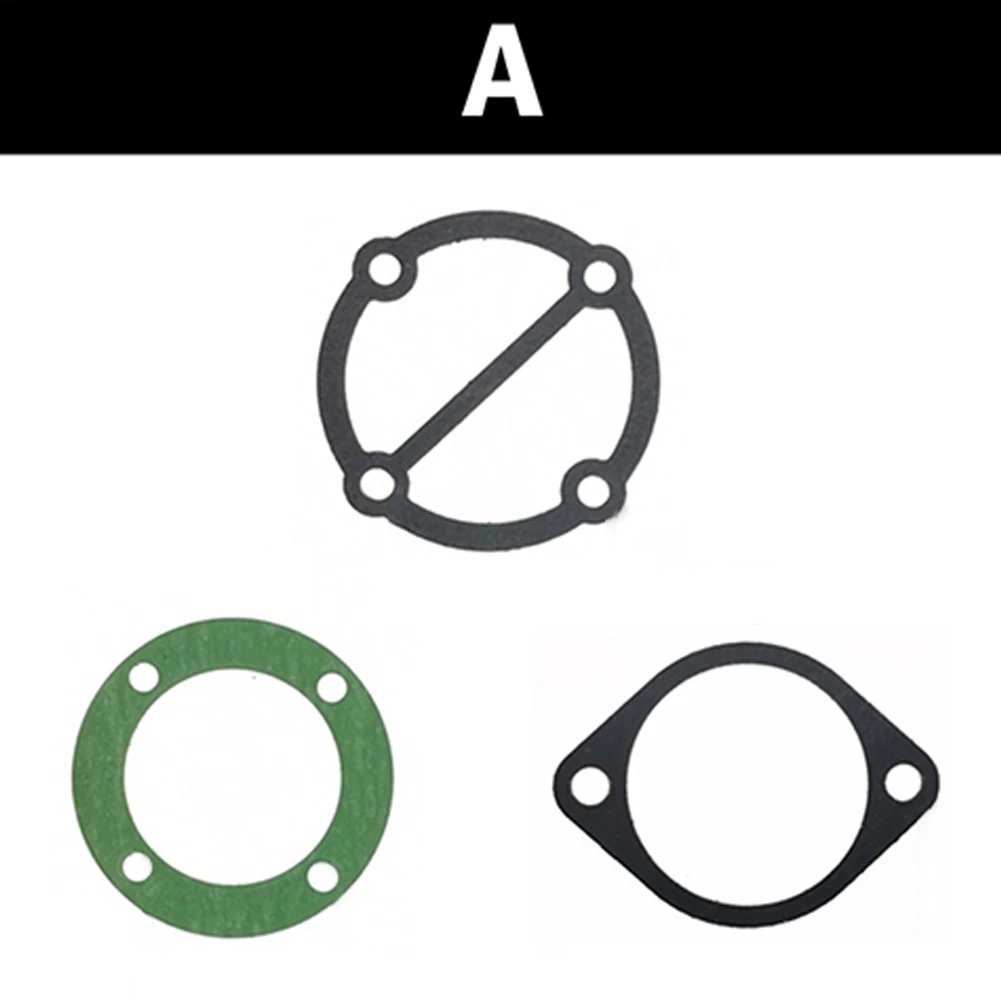 3 In 1 3Pcs Set Air Compressor Base Valve Plate Black Cylinder Head Gaskets Workshop Equipment Air Compressors