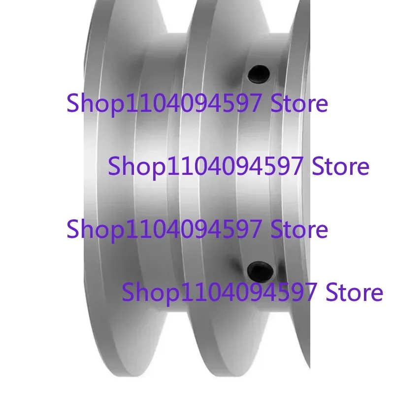 Suitable for A-section V-belt pulley, outer diameter 60mm, double V-groove aluminum drive pulley 1pc