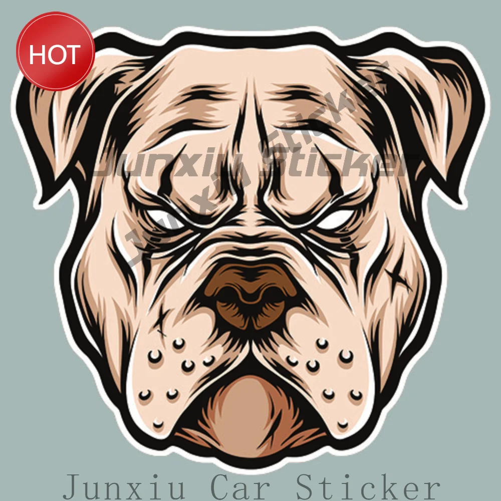 Pitbull Chien Bouledogue Decal Tete Face Art Pet Autocollant Sticker Stylish Vinyl Decal Weather Resistant For Truck Window