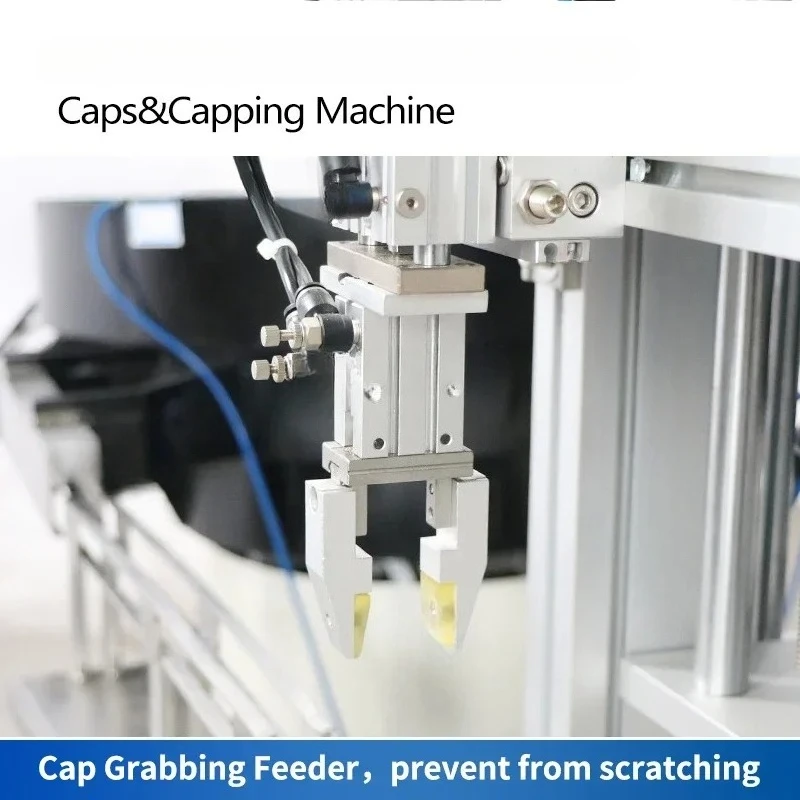 ZS-XG1870R Automatic Essential Oil Cosmetic Liquid Dropper Bottle Capping Machine Vibratory Cap Feeder Products Sprayer