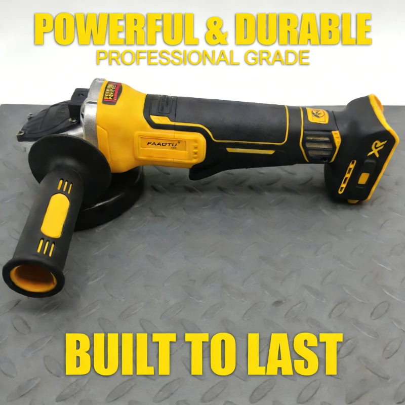 

FAAOTU 406 125mm Cordless Angle Grinder Brushless Power Tool Heavy Duty Grinding Cutting Suitable for DW battery(NO battery)
