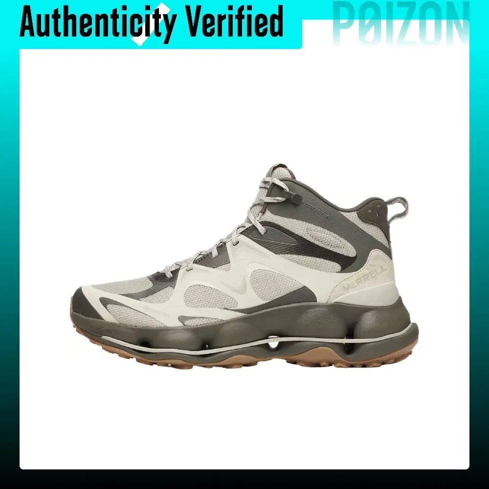 MERRELL SpeedARC Matis Slip Resistant, Abrasion Resistant, Waterproof Mid top Outdoor Hiking Shoes Men's Beige J038367