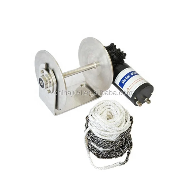600 W Trommelwinde Mini 12 V 24 V elektrische Ankerwinde für Schiff, Yacht, Bootszubehör, andere Marinebedarf JVW-011