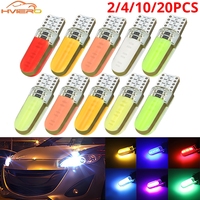 2/4/10/20PCS Auto License Plate Bulbs Silicagel T10 W5W COB 2SMD LED Wedge Car Marker Reading Dome Map Lamp Parking Signal Light