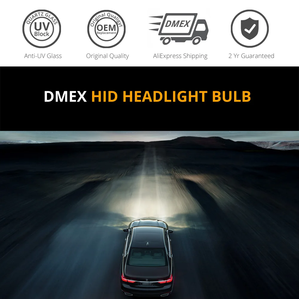 DMEX 제논 HID 헤드라이트 전구, OEM D1S D2S D2R D3S D4S D4R 업그레이드, 4300K 5500K 6000K 8000K 헤드램프 교체