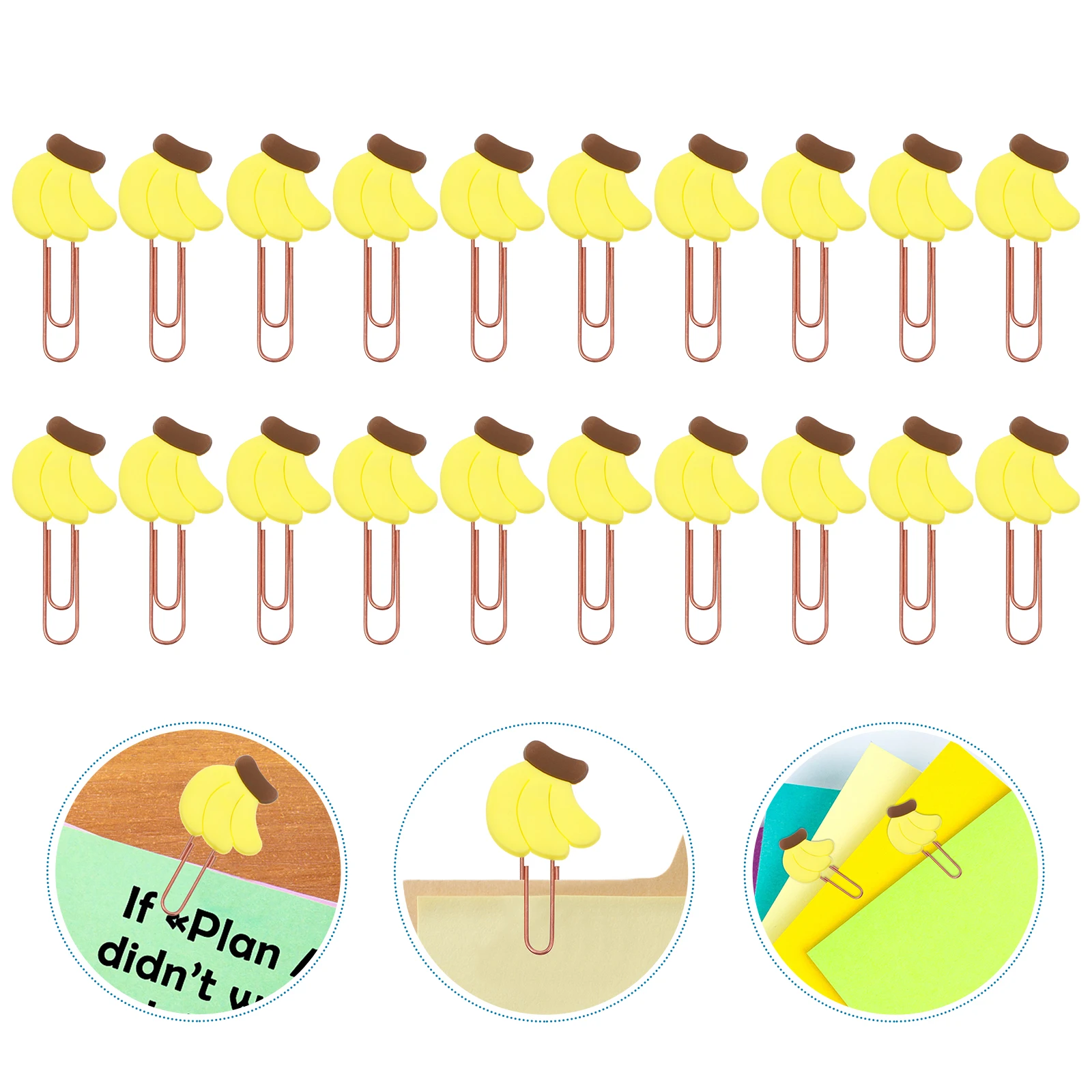 

20 Pcs Avocado Bookmarks Silicone Paper Clips Practical Note Marker Creative Hanging for Students School Office Lightweight