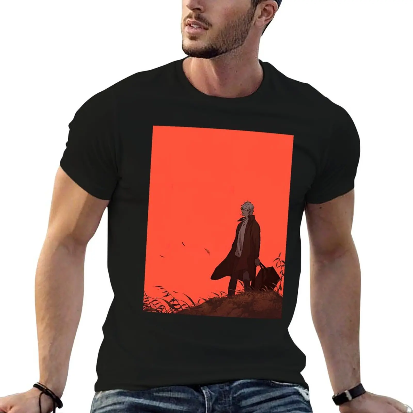 Day Gifts Japanese Mushishi Manga Gift For Halloween T-Shirt man t shirts for men cotton tshirt 100% T-Shirt