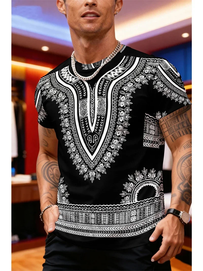 Men's Orange Black Color Block T Shirt Casual Crew Neck Short Sleeve Tees Sporty Raglan Tops for Everyday Casual and Streetwear view 3