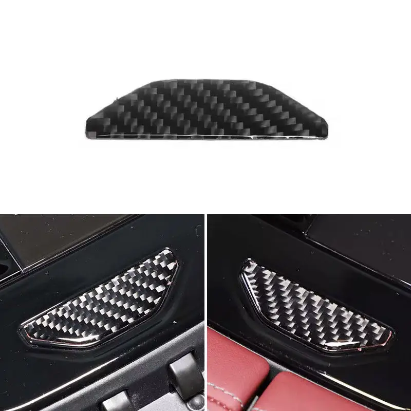 

For BMW 5 Series i5 G60 2024 2025 Car styling Interior Accessories Center Storage Box Switch Button Cover Trim Soft Carbon Fiber