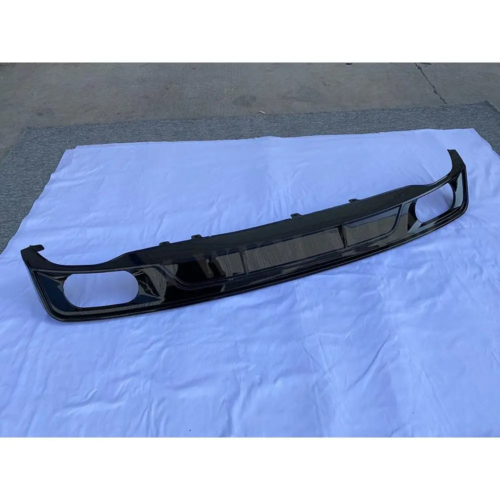 JCYECF ألياف الكربون الخلفي الناشر حافة مصد السيارة الفاصل غطاء لأودي A6 S6 Sline ليس معيار 2019-2021 ABS واقي مصد السيارة