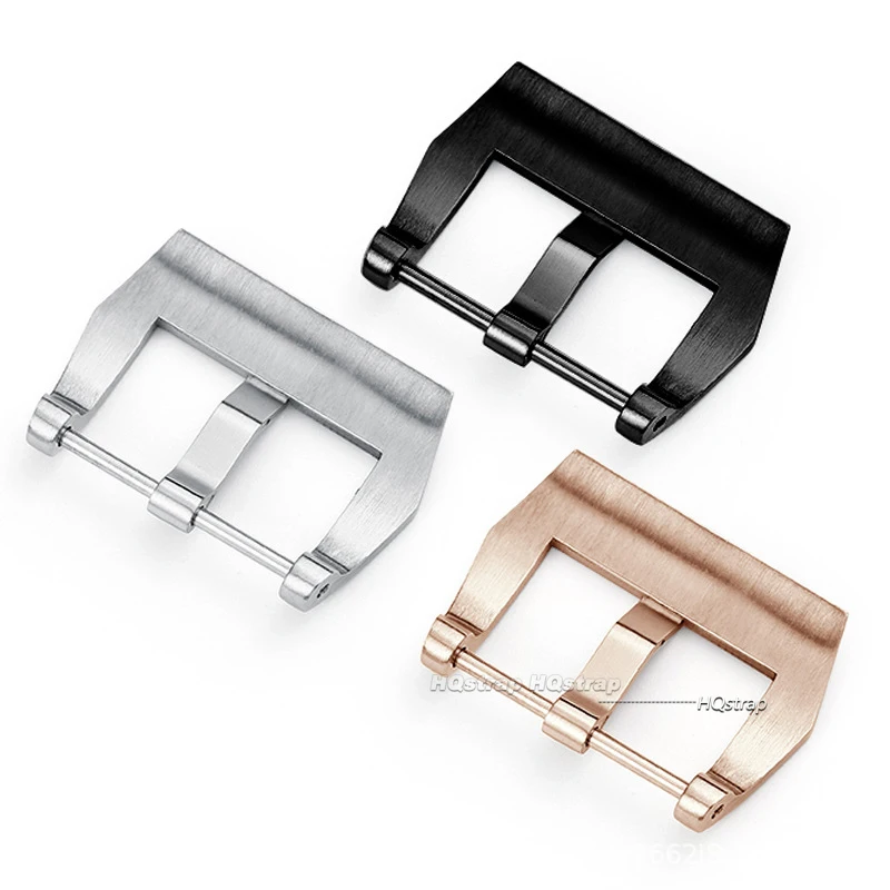 18mm 20mm 22mm 24mm Stainless Steel Watch Buckles for Panerai Solid Metal Pin Clasp Matte Polished Clasps Belt Buckles Wholesale