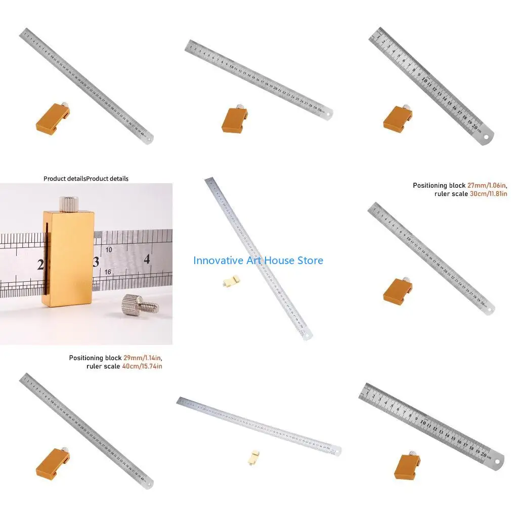 E1PC Adjustable Positioning Block Carpentry Ruler Furniture Making for Exact Marking In Furniture & Woodcraft Application