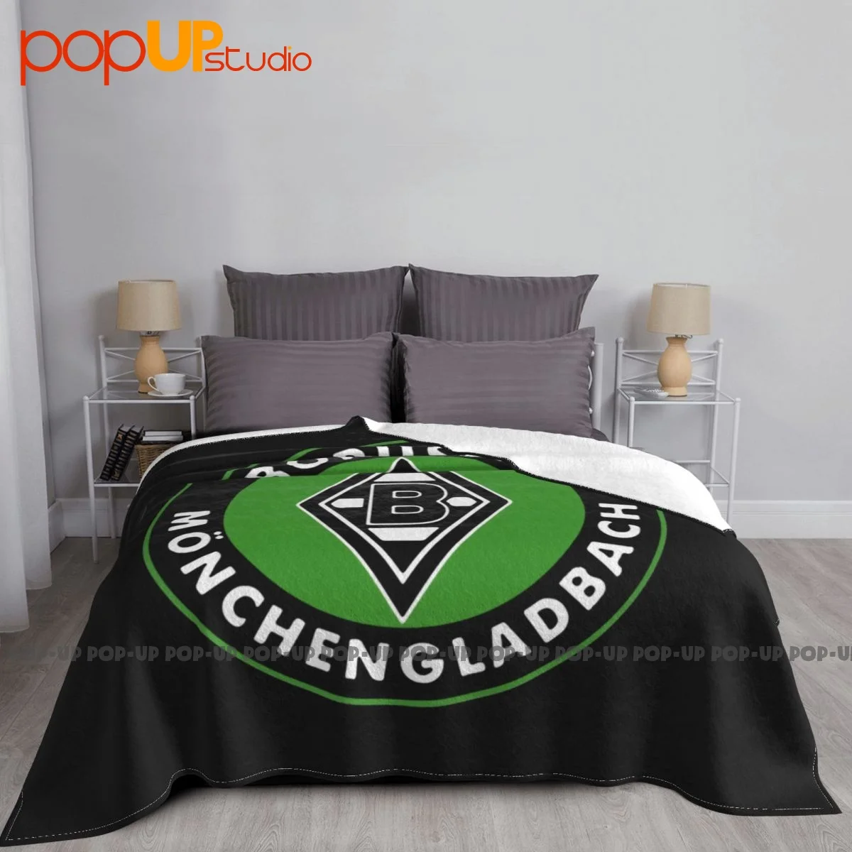 Borussia Monchengladbach Germany Bundesliga Blanket Autumn Sofa Bed Lightweight Couch Blanket Mechanical Wash