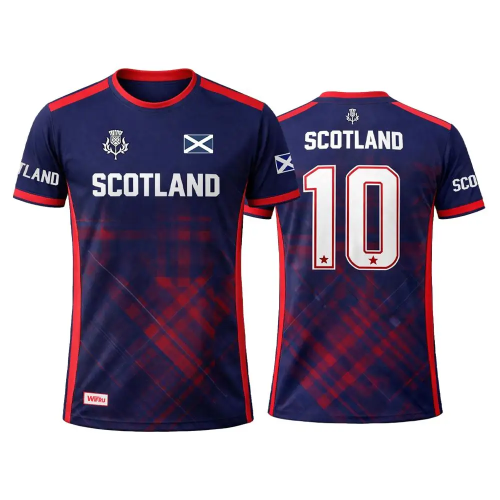 Scotland Flag 3D Print Summer Sport Soccer Jersey Women's Tshirt Unisex Tee Top Short Sleeve TShirt Quick Drying Men's T Shirt view 5