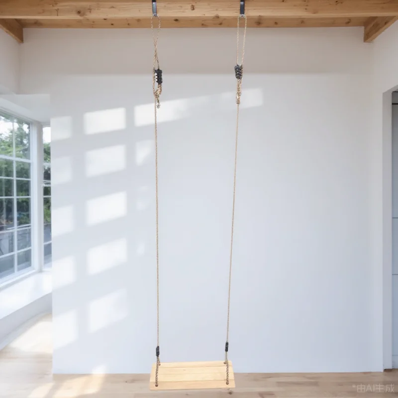 Stevig houten voor buiten, hangende boom, houten tuinspeelgoed, kindertouw, achtertuinstoel, kinderkamer, schommelbank