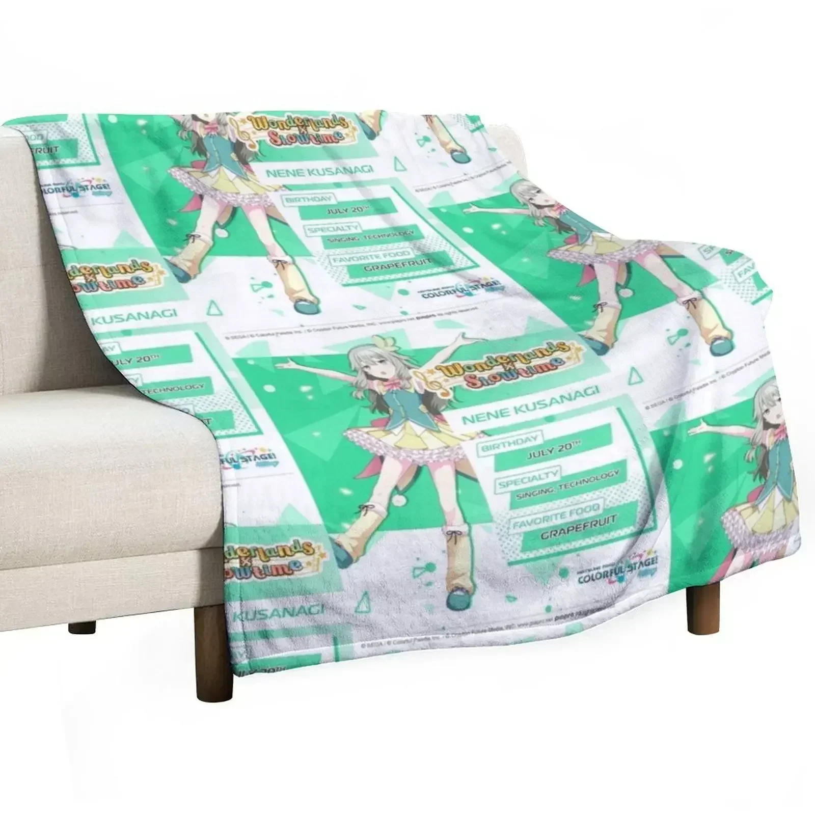 Nene Kusanagi Throw Blanket Color Fast Cozy Throw Blanket