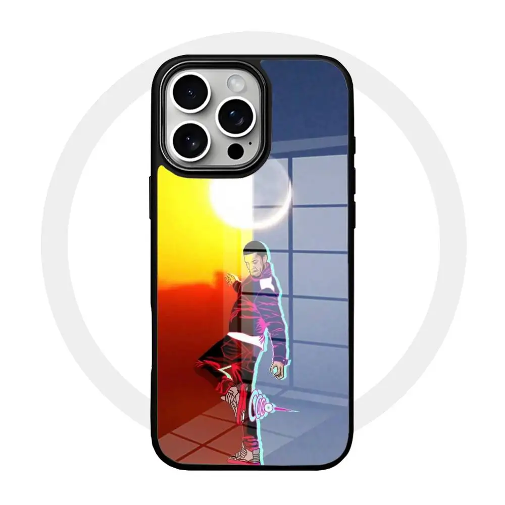 

Kid C-Cudi Man On The Moon Phone Case Magnetic Glass Phone Case For Iphone 16 15 14 12 11 13 Pro Max Mini Puls Cover