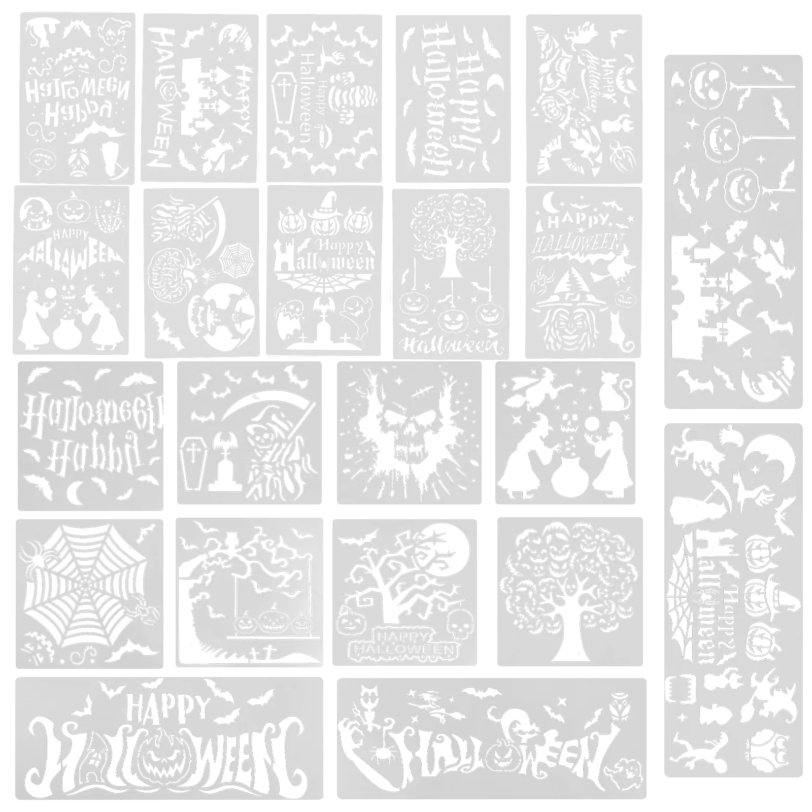 

Painting Template DIY Crafts Stencil Halloween Decoration Stencils Hollow Scrapbooking Rulers Drawing Templates Wall Cards