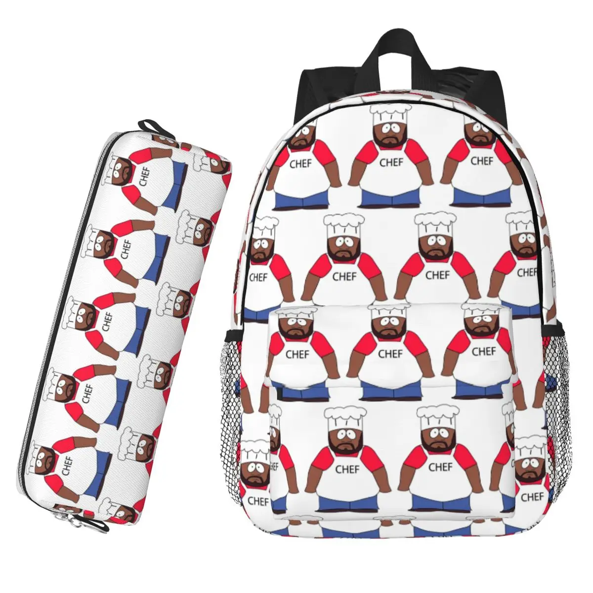 

Chef Southpark Backpack Hot Sale Daypack Large Capacity Boys Girls BookBag Shoulder Bags for Children School Bag Pencil Case