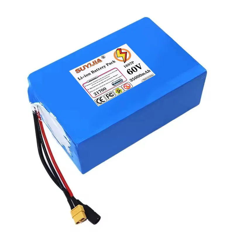 60V 10Ah 15Ah 20Ah 30Ah 40Ah 50Ah 21700 Lithium Battery with 50A BMS 0-2000W for Power Tools Motorcycle Scooter Battery +Charger